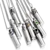 Cylindre d'huile essentielle parfume aromathérapie pendentif collier titanium acier parfum parfum aroma diffuseur collier liket bijoux