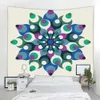 Large mandala patterned Indian tapestry, wall decoration, Bohemian beach towel, polyester thin blanket, yoga shawl, travel mat