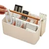 Storage Boxes Portable Shower Basket With Wooden Handle Compartments Organizer For Bathroom Kitchen College Dorm