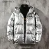 Women's Down Women Hooded Parkas Fashion Glossy Large Size Loose Puffer Jacket Female Autumn Winter Couples Short Parka