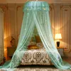 Mosquito Net pour lit double dôme à une porte à porte à porte couture de lit de lit Été empêche les moustiques décoration de chambre à domicile romantique