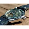 Watches for Luxury Men St3601 Simple Dial Leather Strap Pilot Style Automatic Mechanical Waterproof Wristwatches Designer Fashion Brand