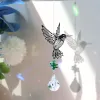 Crystal SunCatcher Prisms Glass Chandelier Solar Hummingbird Owl Wind Chimes Rainbow Chaser Hanging Catcher Curtain Pendant