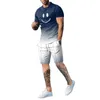 Tuta da uomo personalizzata da pista da uomo 2023 set da 2 pezzi camicie e pantaloncini da jogging da uomo abbigliamento casual di lusso