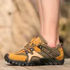 Fitness Shoes Brown Homens Homens de verão Sneake Sneake Mesh Camping Sneake Sneia