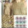 Meetee 100g / Roll Gold Silver Yarn Bright Wire Crochet Metallized File DIY Tricoting à main Décor de cordon de tricot