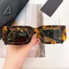 Occhiali da sole Symbol Sunglasses 06Y Fashion Women Men Rectangular Designer Sunglasses Agate Acetate Frame Turquoise Legs Brown Lens Brand Lady Travel Glasses