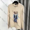 RL Designer Femmes Knits Bear Sweater S Polos Pullover broderie Pulls en tricot à manches longues Laine imprimée décontractée Coton Soft Unisexe Men Hoodie 715