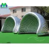 Dome gonfiabile in fase personalizzato Tenda igloo di igloo Oxford Half Luna Disco Show House Building con soffiatore continuo