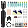 Kit de machine à stylo tatouage sans fil pistolet rotatif avec une alimentation d'affichage LED CC Alimentation complète pour débutant 240327