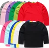 12 colori Autunno bambine top per bambini con magliette semplici oem magliette ragazzi tees per bambini abbigliamento coperte per 1-14 anni 240410