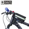 Duuti utomhuscykel Mountain Road Bike Bag Bicycle Fram Tube Panniers Waterproof Pekskärm Telefonfodral Reflekterande Bag Basket