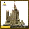 MOC Spagna Barcelona Sagrada Familia famosa architettura medievale builidng blocchi set di chiesa cattolica romana modello fai -da -te giocattolo per bambini fai -da -te