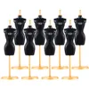 8pcs mannequins mini modèle racks vêtements affichage supporte le support modèle décor de maison accessoires miniatures de maison de poupée