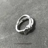 Kadın için Tifancy Ring Twist Halat İle Yeni Ürün Elmas Ring Moda Tasarımı Gelişmiş Kelebek Knot Halat Sargı Yüzüğü Orijinal 1to1