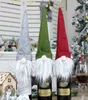 3 stijlen Kerstmis Gezichtsloze pop wijnfleskoffer Nordic Land God Santa Claus Champagne Wine Bottle Cover Nieuwjaar Decoratie XD228057140