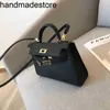 Сумки кожа KL Дизайнер высококачественная женская сумка Black Palm Второе поколение мини -сумка