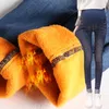 Winter Materity Pants Skinny Trousers For Pregnant Women High Waist Belly Band Thick Bruched Maternity Jeans Maternidad Clothes