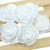 Flores decorativas 100/200pcs/lote artificial pem rose rosa cabeça DIY Christmas Wreath Decor Acessorized Home Wedding Wedding Valentine Day Gift