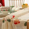 Tafelkast kerst tafelkleed Amerikaanse romantische kant rechthoekige hoes vintage geborduurde thuisfestivals decoraties