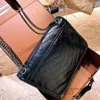 Huile de cire plies Cowhide Niki Black Baby Baby Sacs à bandoulière Chaîne Pours Sunset Designer Designer Sac à main