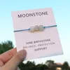 Moonstone Wish Bracelet White Moonstone June Birth Stone Friendship Bracelet for Women Men June Birth Stone Birthday Gift