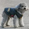 Vinter husdjurskläder varm polka dot valp husdjur väst jacka vattentäta hundrock hoodies chihuahua franska bulldogg kläddräkt