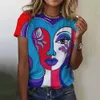 T-shirts Summer Belle Fleur 3D Print T-shirts Femme Streetwear Fashion Casual Fashion Colaire à manches T-shirt O-Neck Kids Tees Tops Vêtements 240410