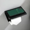 Держатель туалетной бумаги Tuqiu Алюминиевый черный держатель ткани мобильный телефон бумажный ванный рулон