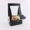 Новая цветочная оберточная бумага рука - удерживаемая подарочная коробка складывающаяся прямоугольная упаковка цветочная корзина для дома декор.