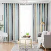 Colorful Double Layer Blackout Sheer Curtains Romantic Rainbow Color Stars Curtain For Living Room Kids Girls Bedroom Decor