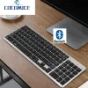 Claviers clavier Bluetooth Clavier rechargeable Portable BT Clavier sans fil avec pavé numérique Conception pleine taille pour ordinateur portable Tablette PC de bureau