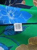 Grüne Pfingstrosen gedruckte Luxus Seidenschal Frauen 100% echtes Seiden -Twill -Schals Wrap Foulard Schal 90 cm Square Bandana Lady Geschenk 240408