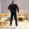 Spring Autumn New Youth Sports and Leisure Two Piece Set Men's Zipper Fashion Trend Cardigan Hoodie Long Sleeved Set for Men