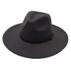 95 cm duży szeroki woda zrzuca woda top fedoras unisex vintage kobiety poczuć kapelusz brytyjski klasyk Jazz Hats Winter jesienna sukienka 240410