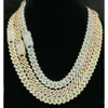 Bijoux de luxe 925 Silver à brochet Vvs Moisanie Diamond Ice Out Miami Cuban Link Collier Mens