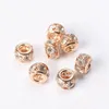 10pcs rondelle 8mm da 10 mm a sfera di cristallo in metallo a sfioro sciolto perline per gioielli che producono artigianato fai -da -te