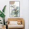 Boho Line Plants Leaf Abstract Geometria Arte da parede Telas pintando pôsteres nórdicos e impressões imagens para decoração da sala de estar