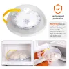 Professional Microwave Food Anti-Sputtering Cover with Heat Resistant Lid for Microwave Food Dish Cover