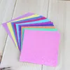 50pcs/set manici per le carte colorate di carta origami quadrata singolo lato scrappa di carta scrapca per bambini forniture artigianali fai -da -te fatti a mano