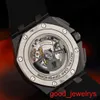 Exciting AP Wrist Watch Royal Oak Offshore Series Automatic Mechanical Mens Watch Forged Carbon 44mm Time Display Ceramic Ring Tape Waterproof Night Light 26400