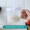 Misurazione strumenti veloci di rondella di riso automatico cereali per il filtro che lava il setaccio di setaccio da setaccio gadget da cucina