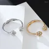 Bracciale oro in argento oro originale Bracciale aperto Fit Europa per le donne Gioielli regalo