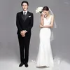 Casual Dresses Korean Light Wedding Dress Temperament Long Skirt Slim 2024 Bride Location Pography Fishtail Women Simple