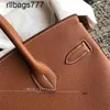 Deri BK Tasarımcı Çantalar Platin Çanta Manuel Balmumu Hattı Orijinal Togo Calfskin Litchi Desen 25 30 35 Siyah Kadın Çantası