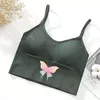 Frauen Tanks U-förmige Rücken BH BH TOBE TOP Women Crop Butterfly Muster sexy Dessous Farbsportmodet Street