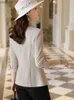 Blazer da donna blazer da donna Blazer Nuovo elegante elegante ELEGANTE All-Match Simple Design Casual Office Casual Lady Temperamento Single Button Coat C240410