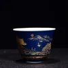 Tasses de thé en porcelaine bleu et blanc chinois