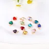 12pcs Charms Birthstone Birth Stone Pendants DIY Handmade Making Findings Gold Color Crystal For Necklace Bracelet