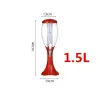 1.5 L Plastic Tabletop Wine Beer Tower Beverage Juice Dispenser with LED Colorful Shinning Lights Golden and Silver wine pourer